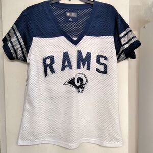**Selling As Is**NFL Women's Navy Mesh Jersey, Navy blue And White. Size Large